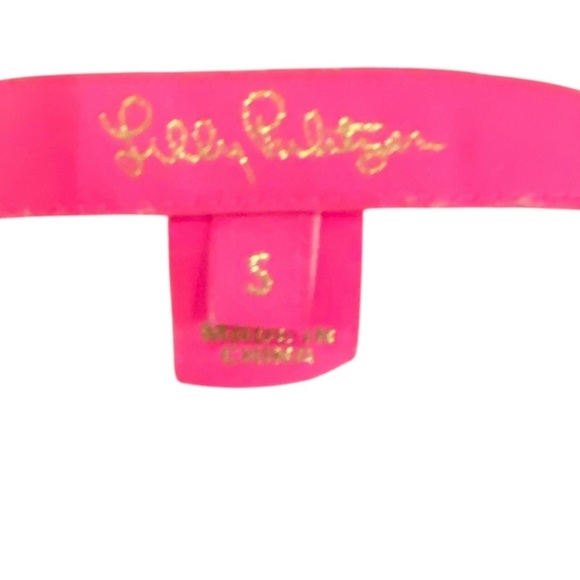 Lilly Pultizer Elba striped tan/white oversized sweater Pom Poms size small - Picture 13 of 14